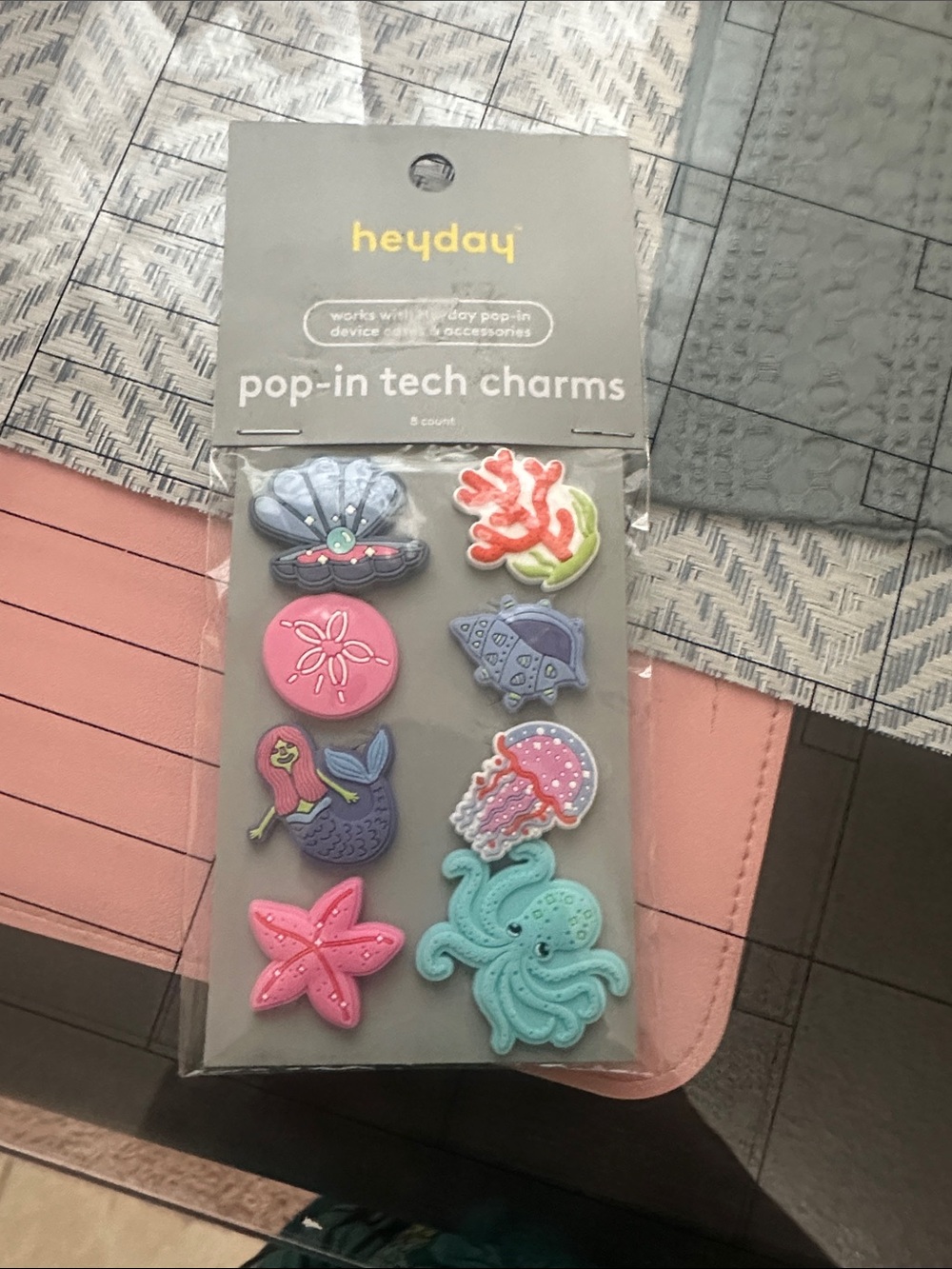 heyday Pop-In Tech Charms - Pink, Blue, Teal, Coral NWT